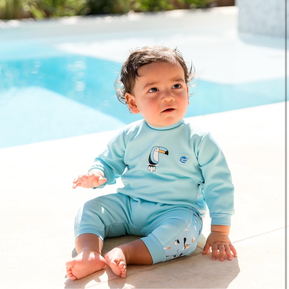 Splash about warm in one Blue Toucan Kids swimsuit